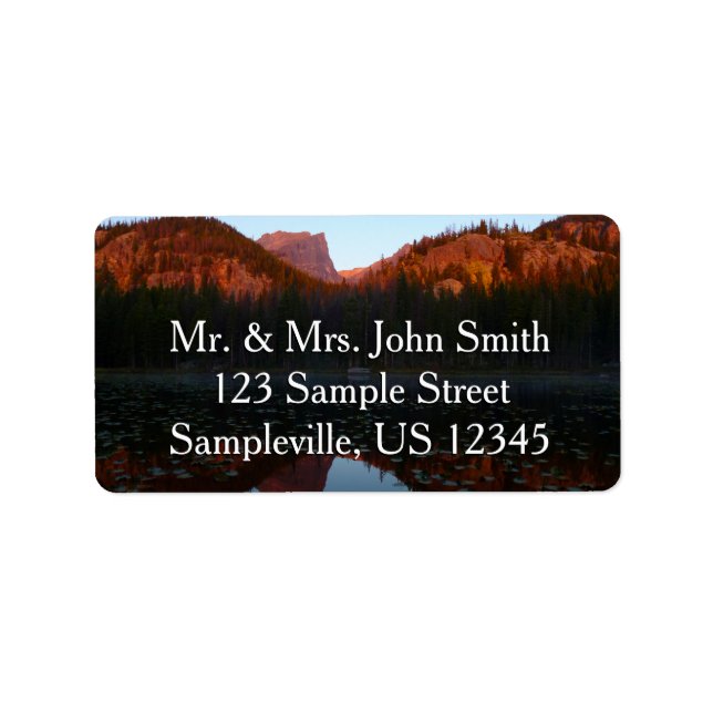 Etiqueta Amanecer en el lago Nymph I (Frente)