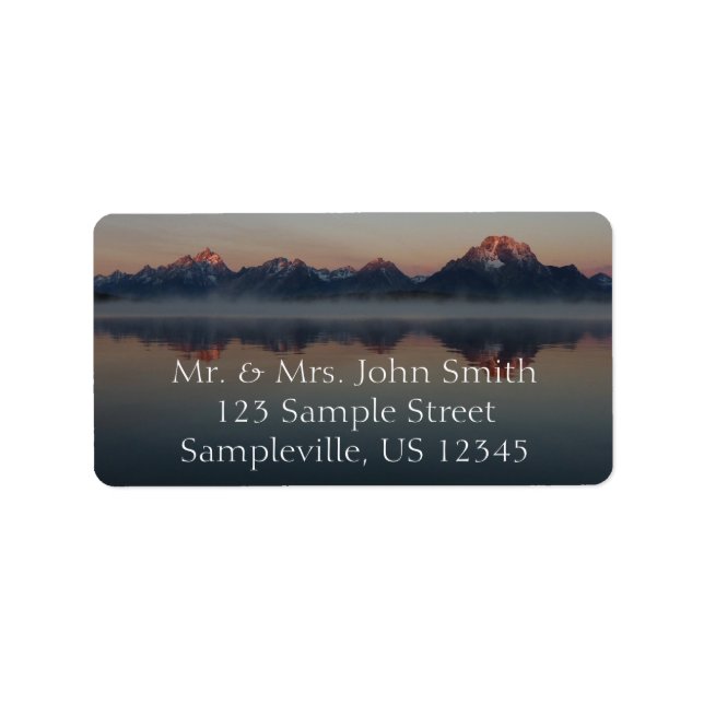 Etiqueta Amanecer en el Parque Nacional Jackson Dam Grand T (Frente)