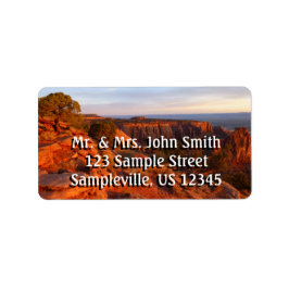 Etiqueta Amanecer en el sendero Grand View en el Monumento 