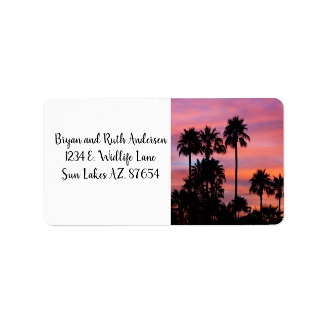 Etiqueta Amanecer en Gilbert, AZ (Frente)