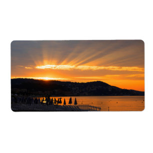 Etiqueta Amanecer en Promenade des Anglais