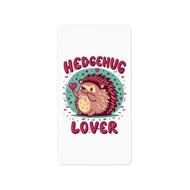 Etiqueta Amante de Hedgehug (Frente)