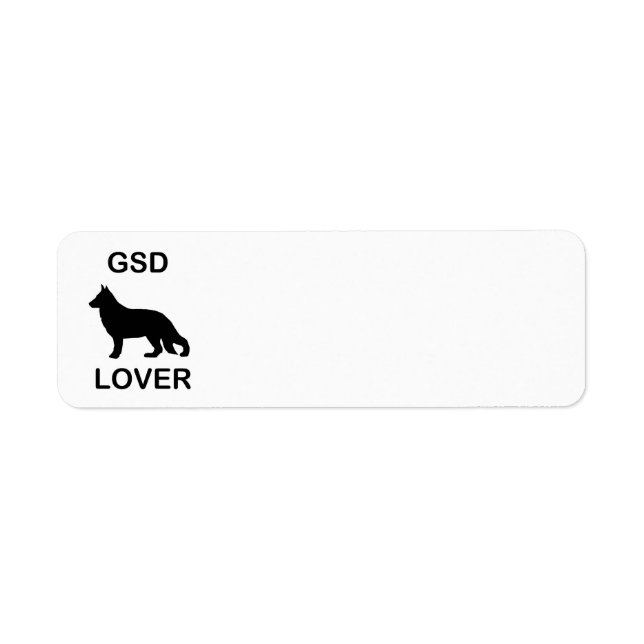 Etiqueta Amante del GSD (Frente)