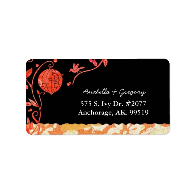 Etiqueta Amantes caprichosos dirección Boda (Frente)