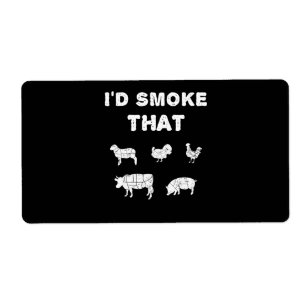 Etiqueta Amantes de barbacoa ID Smoke That Chef Smoker BB