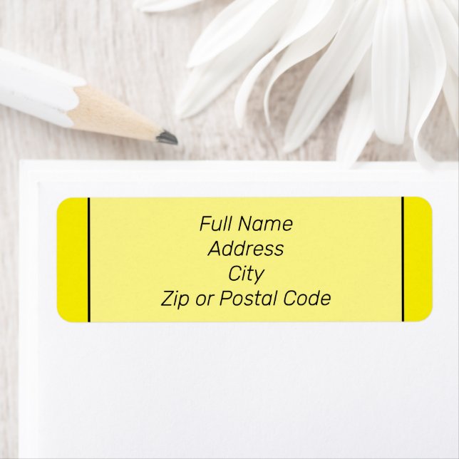 Etiqueta Amarillo brillante simple (In situ)