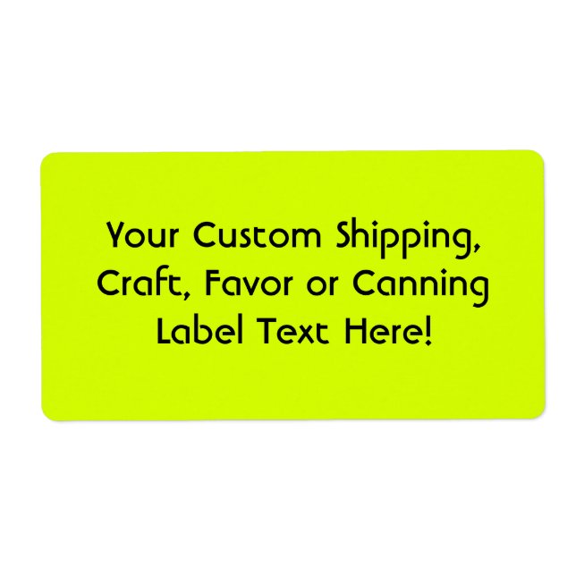 Etiqueta Amarillo neón, alta visibilidad (Frente)