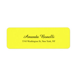 Etiqueta Amarillo suave elegante Minimalista elegante estil