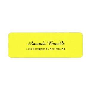 Etiqueta Amarillo suave elegante Minimalista elegante estil