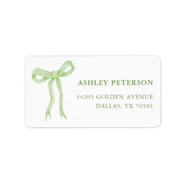 Etiqueta Amarrando La Ducha De Novias De Bow Verde Knot