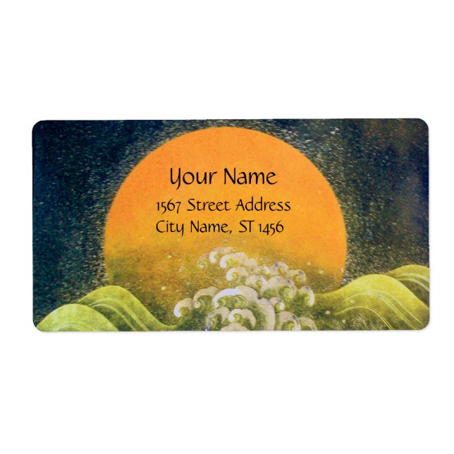 Etiqueta AMATERASU , SUN GODDESS Verde amarillo brillante (Frente)