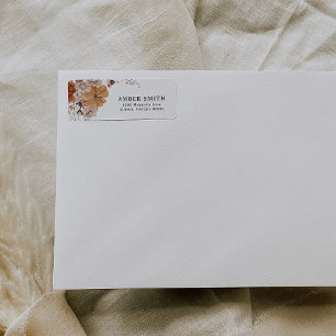 Etiqueta AMBER dirección de retorno de calabaza de hojas de