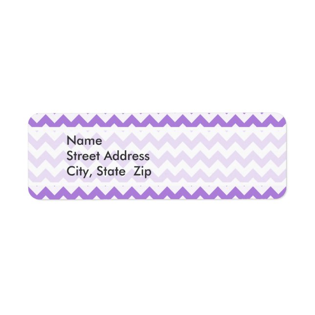 Etiqueta Amethyst Purple Chevron (Frente)