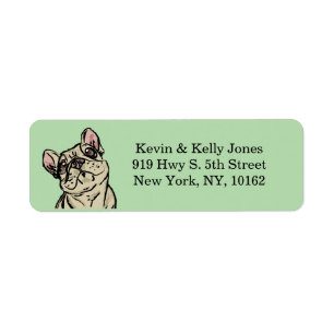Etiqueta amigos bulldog francés