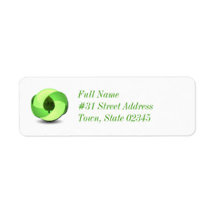 Etiqueta amistosa del remite de la tierra