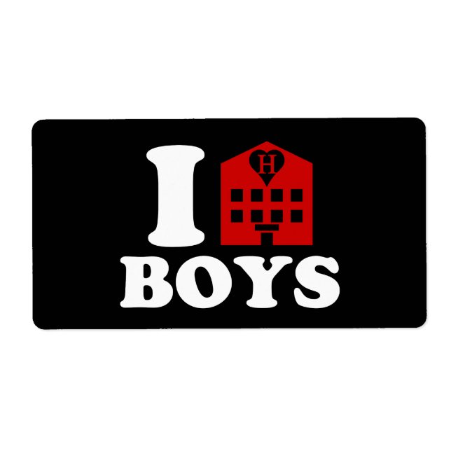 Etiqueta Amo a los chicos del hotel (Frente)