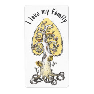 Etiqueta Amo a mi familia