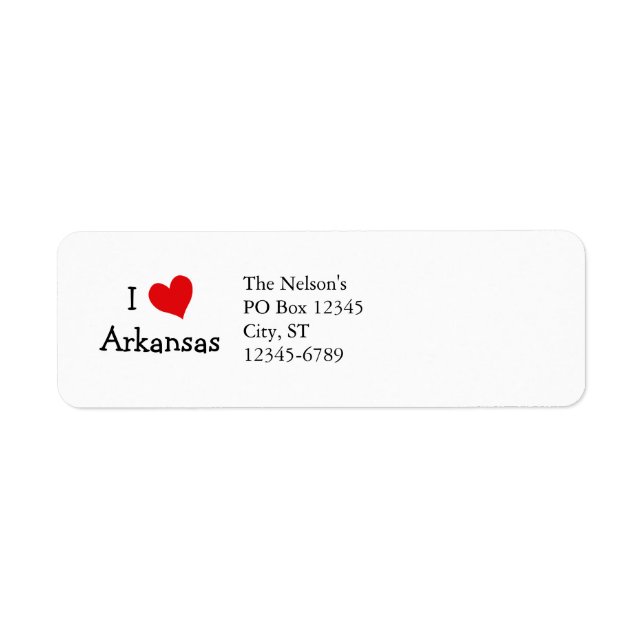 Etiqueta Amo Arkansas (Frente)