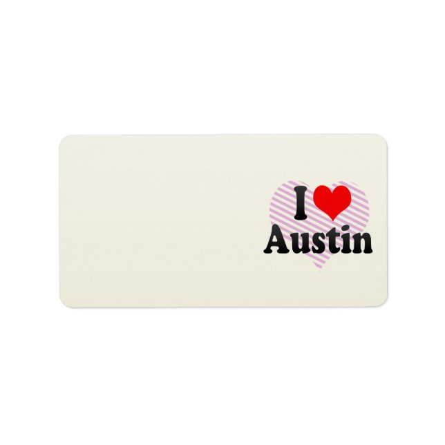 Etiqueta Amo Austin (Frente)