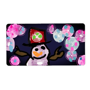 Etiqueta Amo de Snowman