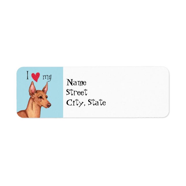 Etiqueta Amo mi Cirneco dell'Etna (Frente)