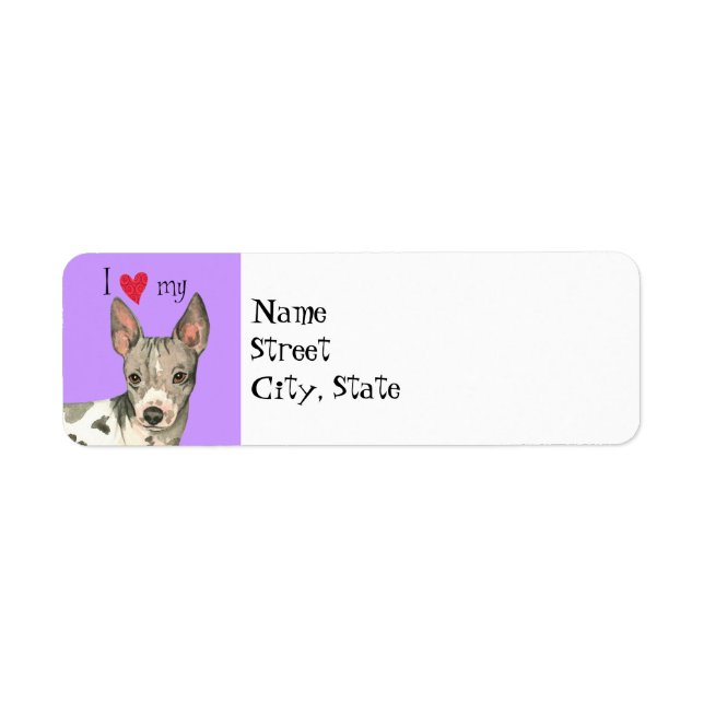 Etiqueta Amo mi miedo sin pelo estadounidense (Frente)