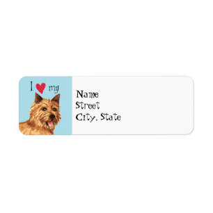 Etiqueta Amo mi Norwich Terrier