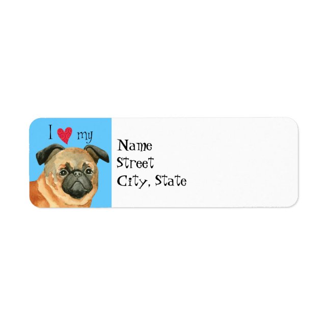 Etiqueta Amo mi Petit Brabancon (Frente)