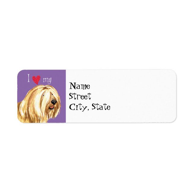 Etiqueta Amo mi territorio tibetano (Frente)