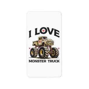 Etiqueta Amo Monster Truck