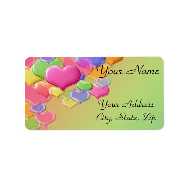 Etiqueta Amor a las burbujas (Frente)