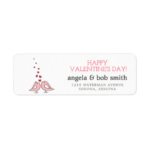 Etiqueta Amor Aves Valentine
