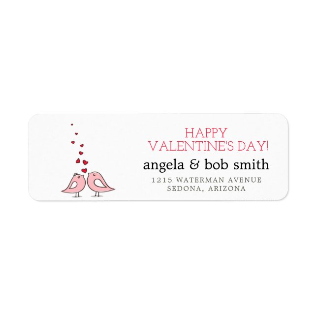 Etiqueta Amor Aves Valentine (Frente)