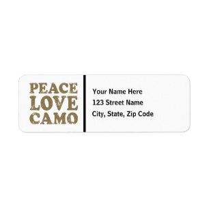 Etiqueta Amor Camo de la paz