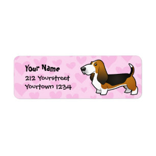 Etiqueta Amor de Basset Hound