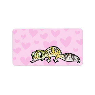 Etiqueta Amor de Gecko Leopardo