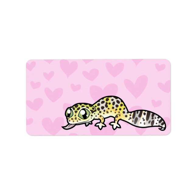 Etiqueta Amor de Gecko Leopardo (Frente)