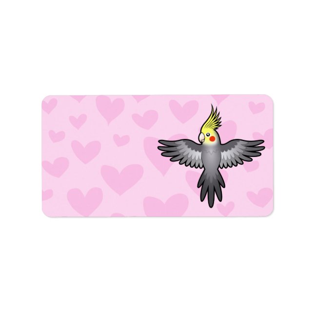 Etiqueta Amor de la Cockatiel (Frente)