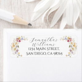 Etiqueta Amor en flor Wildflower Rustic Bridal Shower