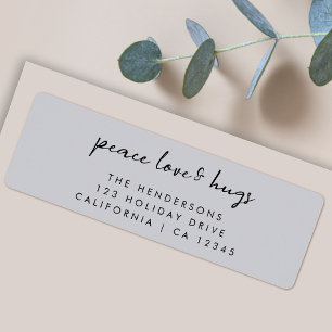 Etiqueta Amor por la paz y abrazos Navidades Dove Gray El