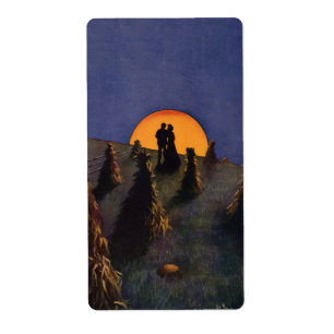 Etiqueta Amor y romance vintage, Beso de la luna de cosecha