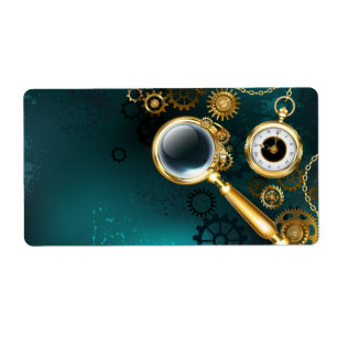Etiqueta Ampliador en estilo Steampunk