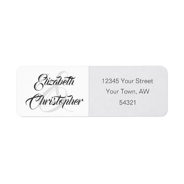 Etiqueta Amplitud y Ampersor Gris Blando Sencillo (Frente)