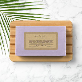 Etiqueta Añadir el Kraft de borde de ingredientes de caligr