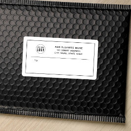 Etiqueta Añadir el logotipo Dirección de devolución del neg