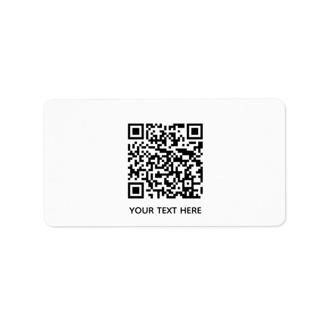 Etiqueta Añadir su propio código QR Análisis de texto Simpl (Frente)