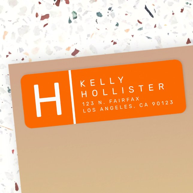 Etiqueta Anaranjado | Dirección de retorno moderna (Subido por el creador)