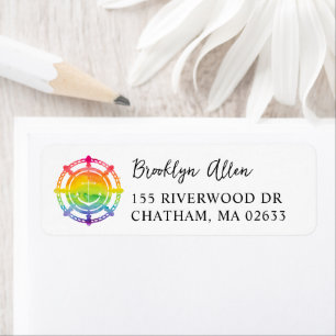 Etiqueta Anchor arcoiris Boda LGTB Náutica
