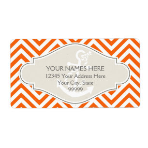 Etiqueta Anclaje náutico moderno de la banda de Chevron Pre