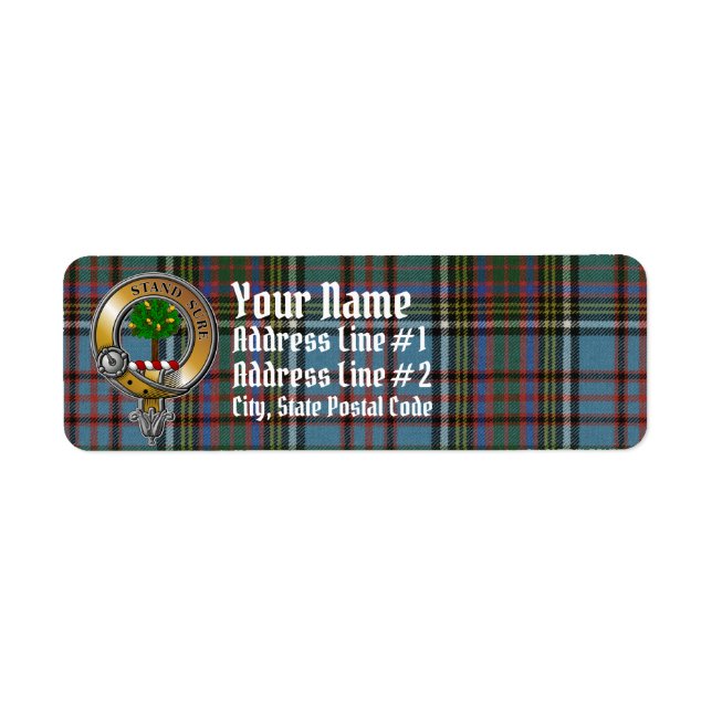 Etiqueta Anderson Tartan & Badge (Frente)